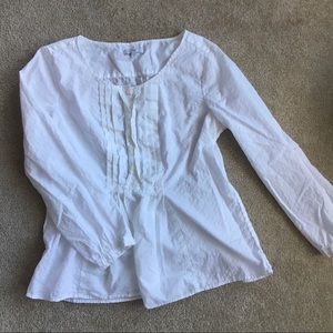 Gap White Long Sleeve Blouse
